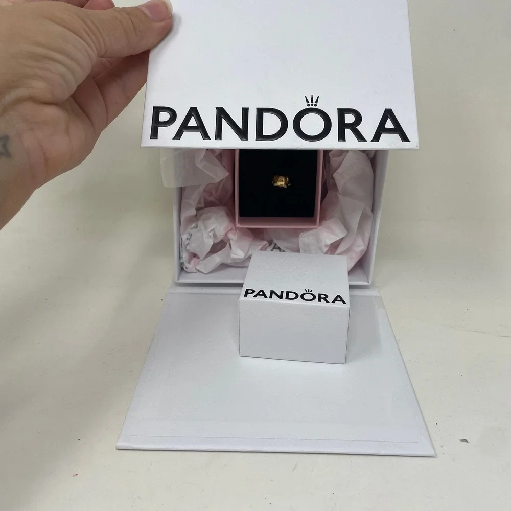 Pandora Shine Lucky Cat Maneki-neko Charm 18k Gold Plated 925 Silver 767900EN09